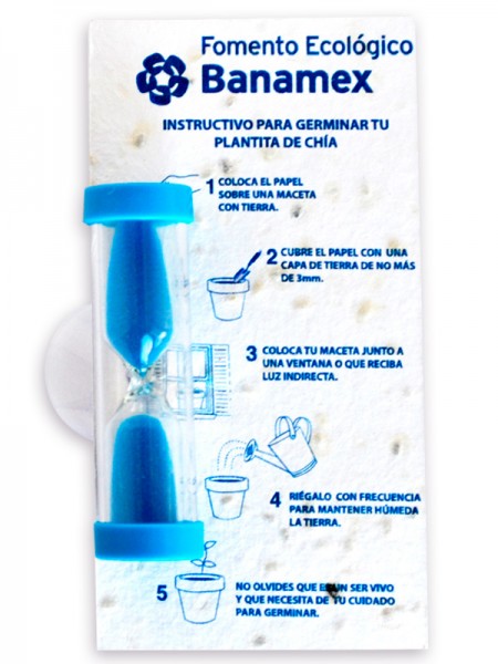 Kit Reloj de Arena + Instructivo Papel Germinable