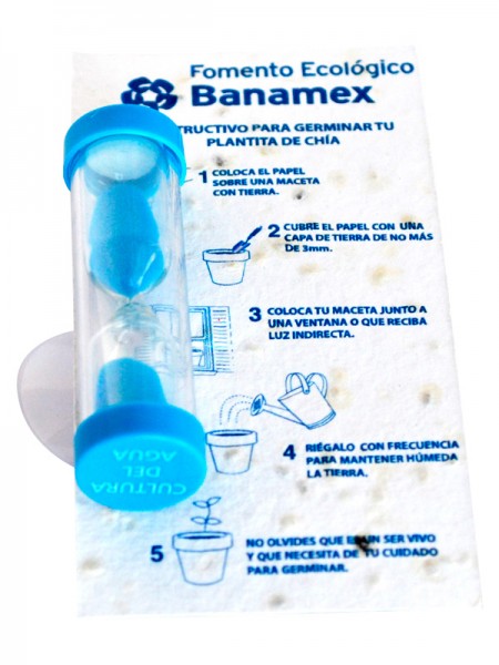 Kit Reloj de Arena + Instructivo Papel Germinable