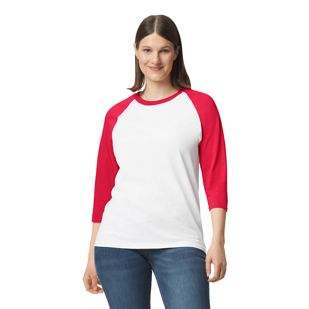PLAYERA ADULTO 3/4 TIPO RAGLAN GILDAN