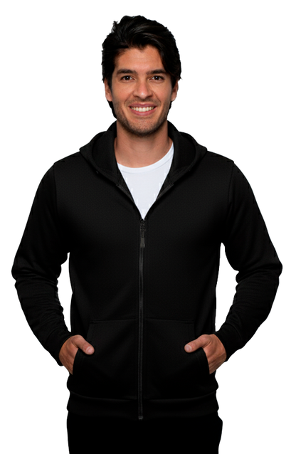 SUDADERA CON ZIPPER B&W