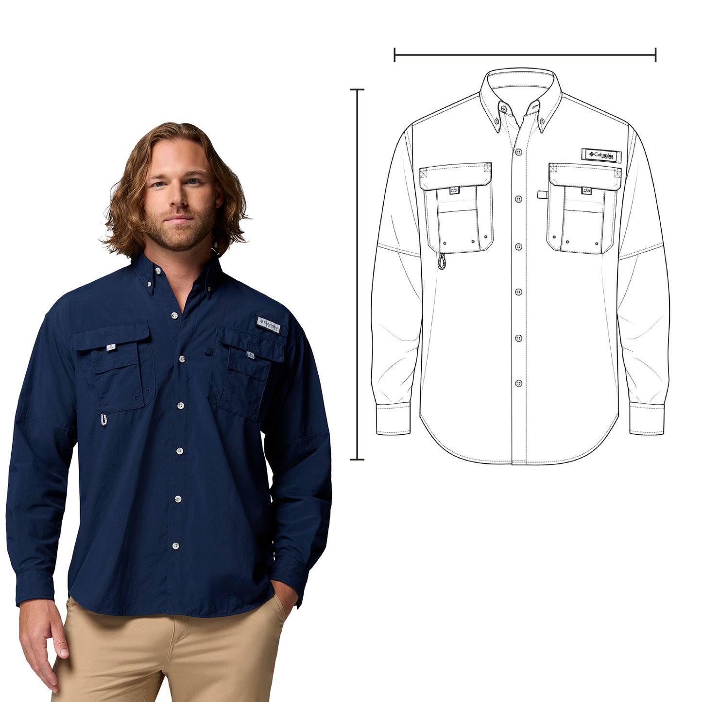 P2 BAHAMA MEN ML AZUL-LARGE