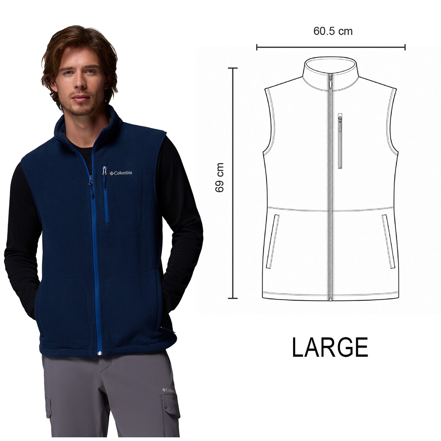 P2 FAST TREK VEST AZUL-LARGE