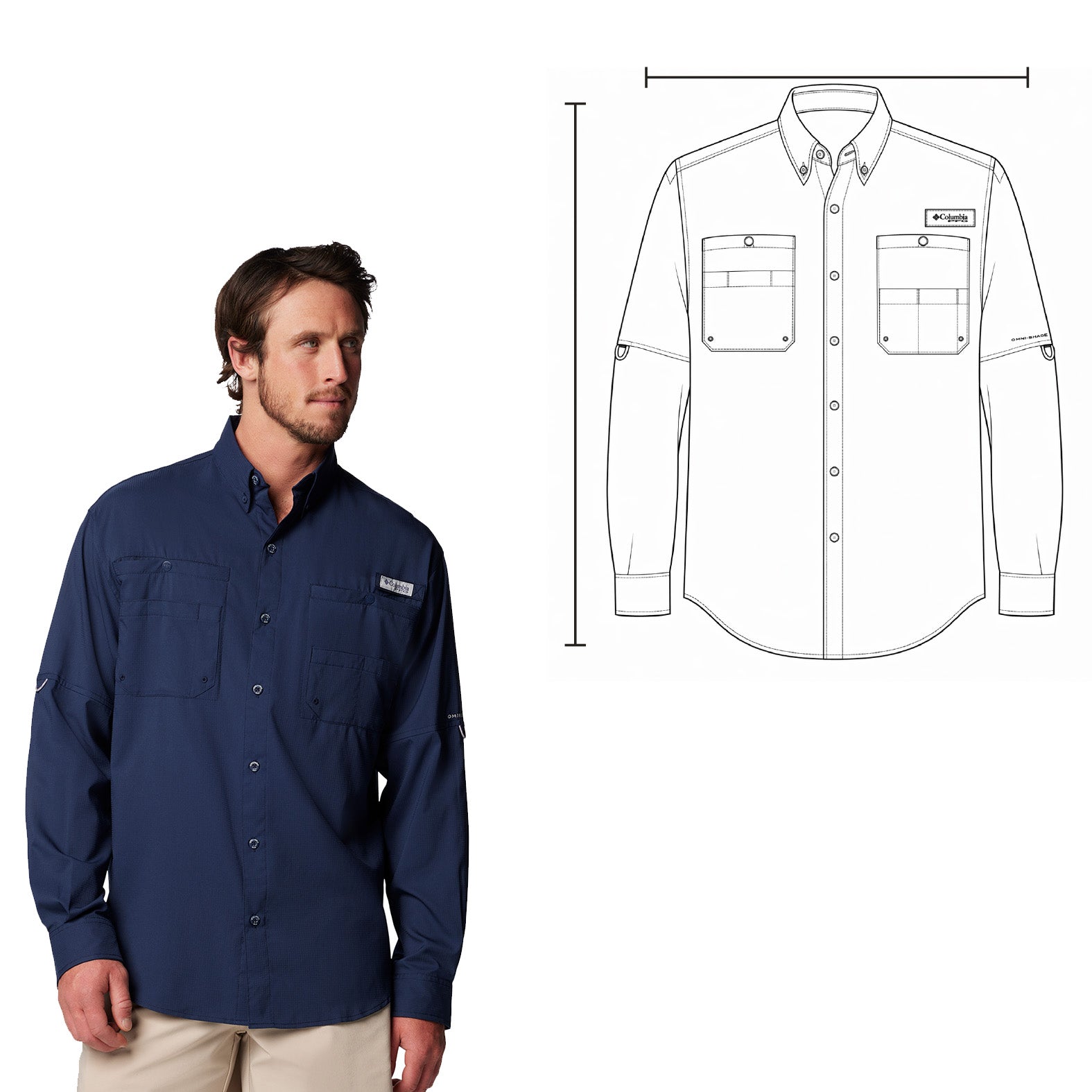 P2 TAMIAMI MEN ML AZUL-LARGE